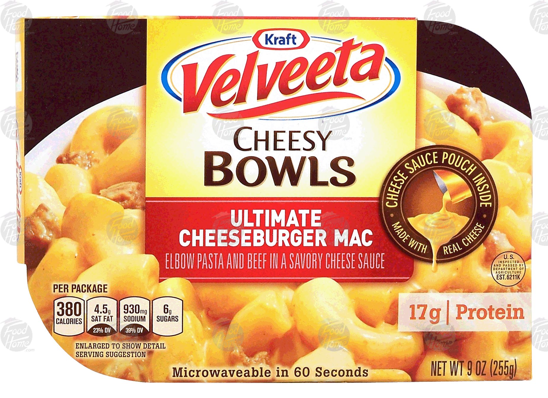 Kraft Velveeta Cheesy Bowls; ultimate cheeseburger mac Full-Size Picture